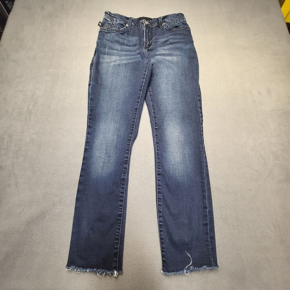 Rock And Republic Jeans Womens 8 Blue Denim Berlin Stretch Denim Distressed